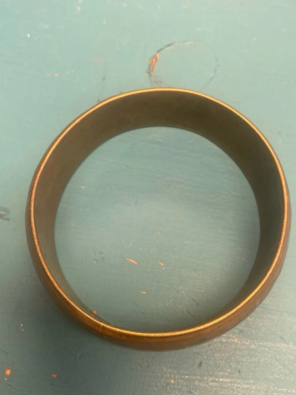Hammered Brass Cuff Bracelet - Olive-Gold Tone
